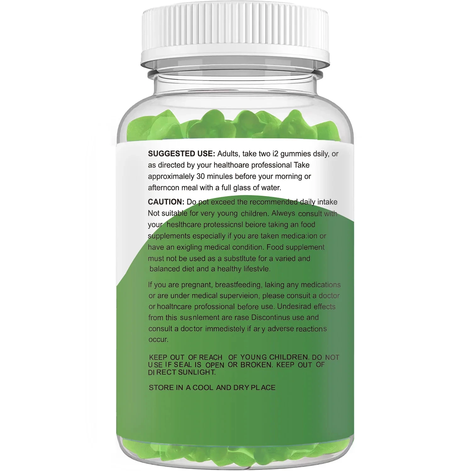 60 capsules KETO Green Apple Gummies Appetite Suppression Energy Reduction Fatigue Muscle Explosion Strong Body