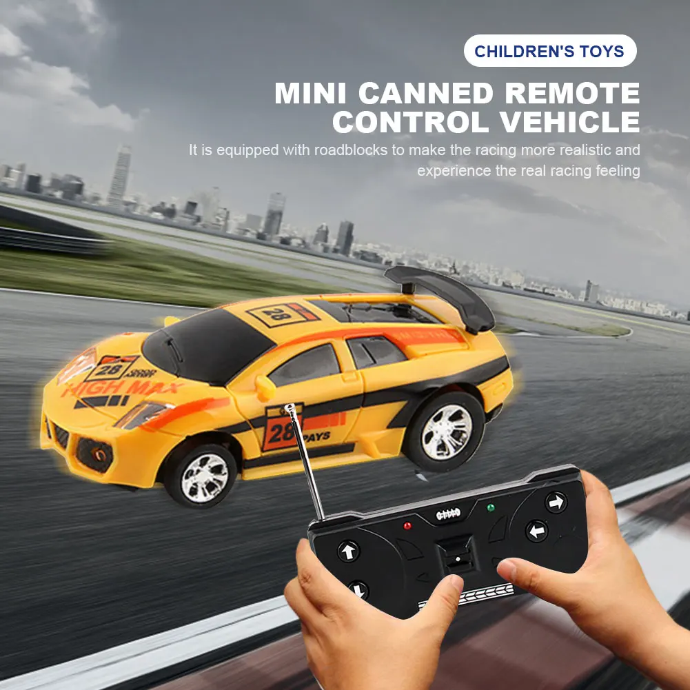 SPYMINNPOO Mini RC Car, Mini RC Vehicle Racing 4 Way Drift Car 1:64 Pocket  Can Size Remote Control Toy for Indoor Outdoor 3+ Kids Red Outdoor Toys