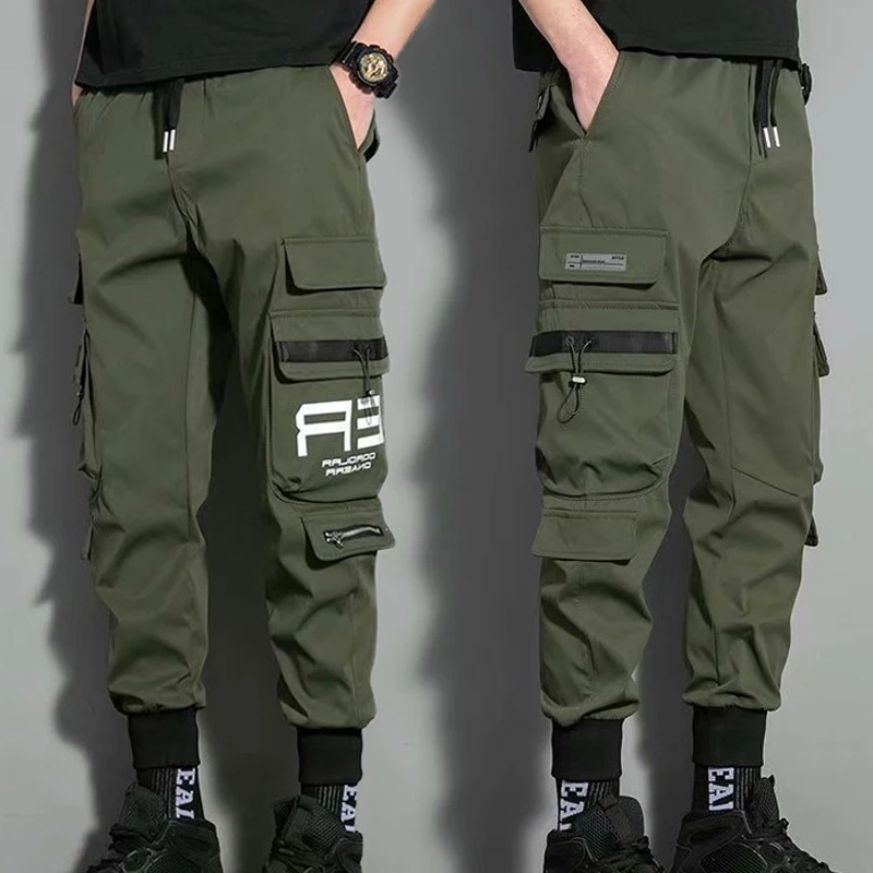 New Hip Hop Joggers Cargo Pants Men Harem Pants Casual Multi-pockets Trousers Black Green Sweatpants Streetwear Casual Men Pants