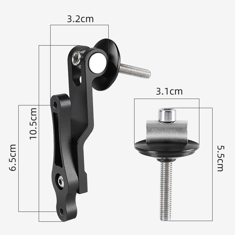 Bicycle Stem Cap Mounting Kit Water Bottles Bike Bottle Cage Adapter Aluminum Alloy Adjustable Water Bottle Converter Mounts