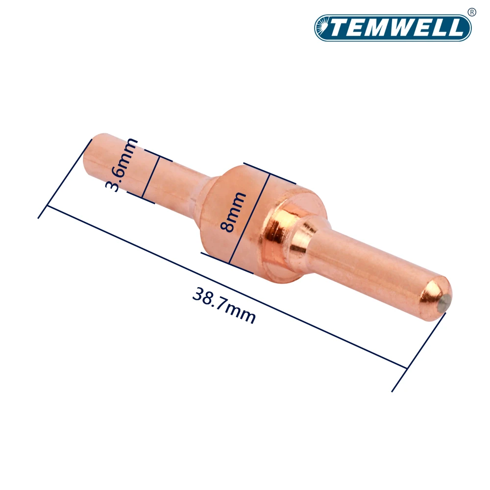 Cikuso 60 pezzi di rame rosso prolungato lungo plasma Cutter punta elettrodi e ugelli Kit Mayitr consumabile per PT31 LG40 40A taglio saldatore torcia