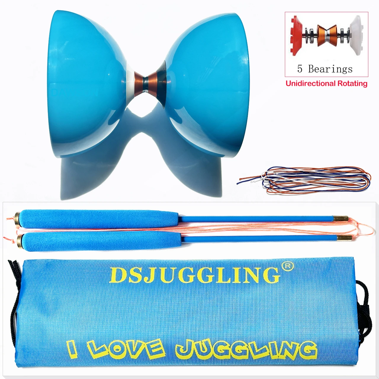 Chinese Yo-Yo Magic Juggling Diabolos Toys Set Packing With Hand-Sticks, Bag, Spare Strings