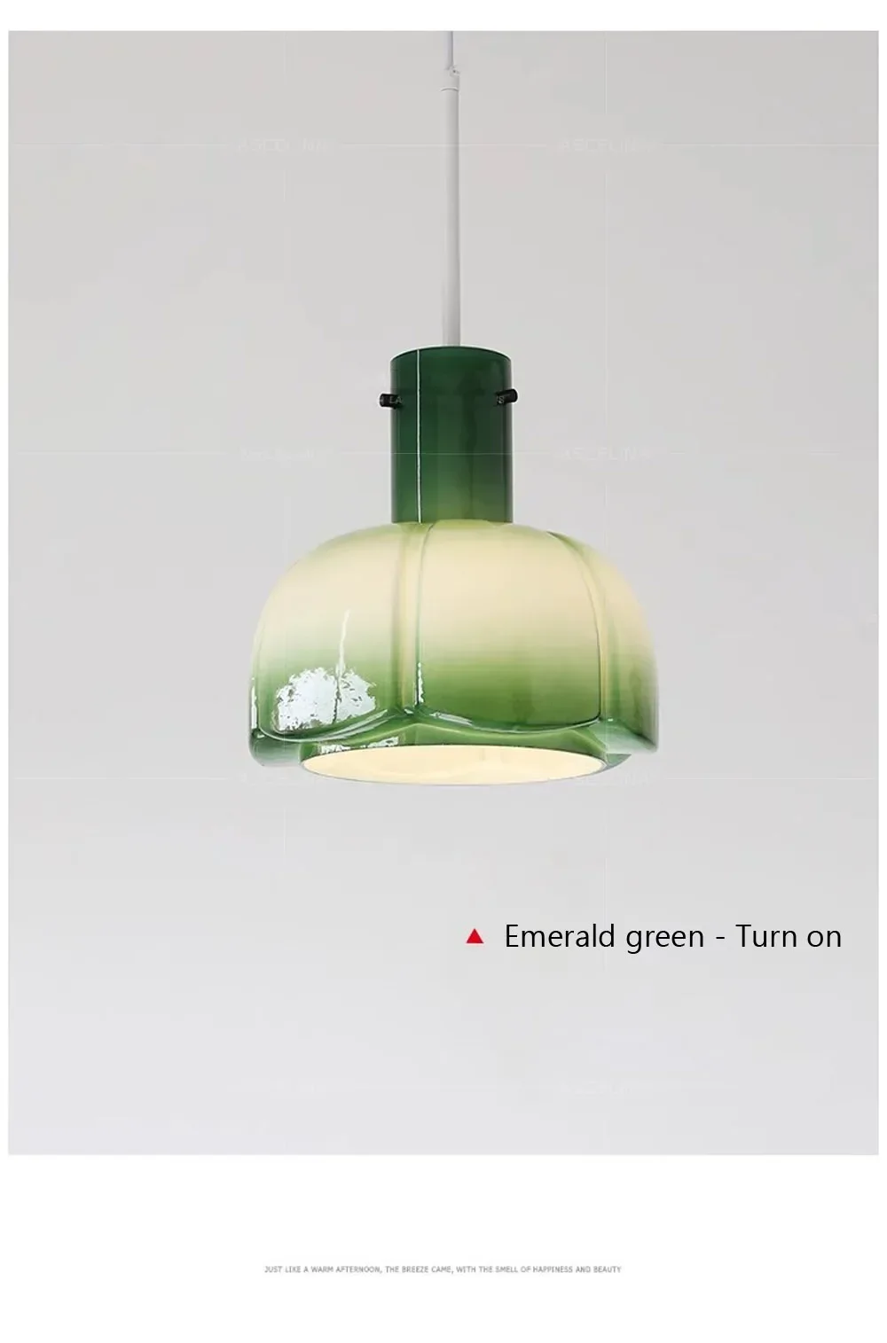 Description Picture 6 of itemMedieval Flower Bud Lamp Nordic Glass Pendant Light Restaurant Nordic Study Simplicity Cafe Table Bar Table Pendant Lamp