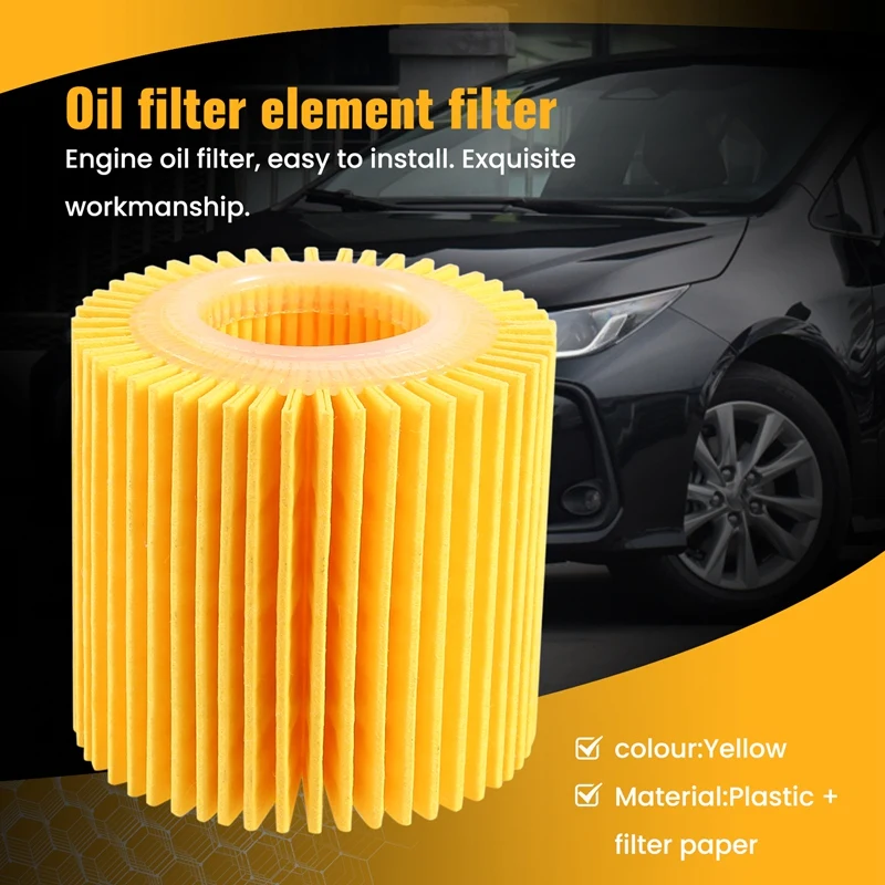 10Pcs Car Engine Oil Filters For Toyota C-HR 2.0L Pontiac Vibe 2009-2010 Corolla Prius 1.8L 04152YZZA6