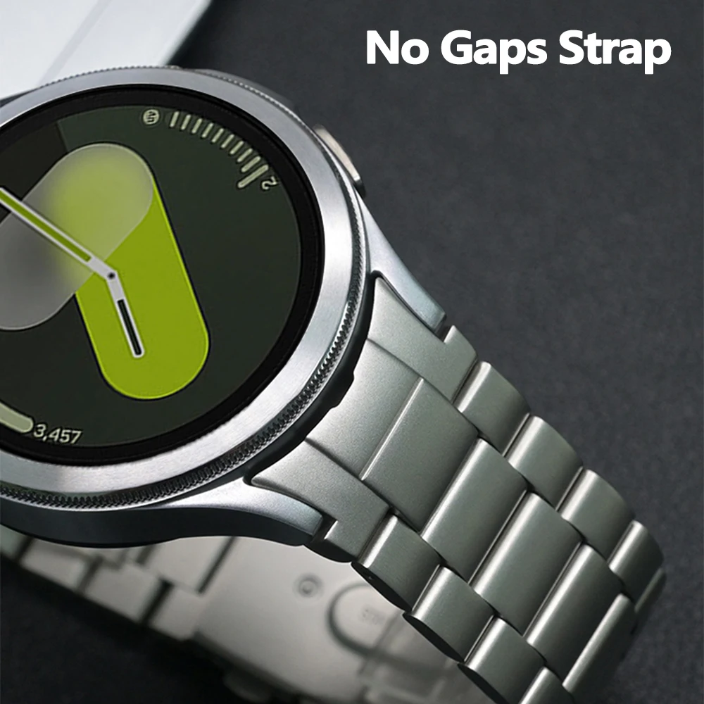 Elegant Stainless Steel Watch Strap - Universal Fit, No Gaps Design