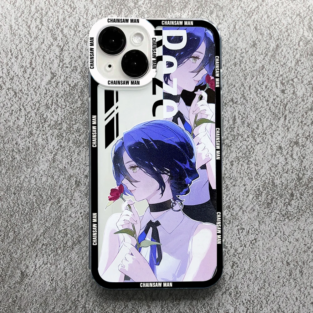 Cartoon Anime Chainsaw Man Phone Case For iPhone 17 16 15 14 13 12