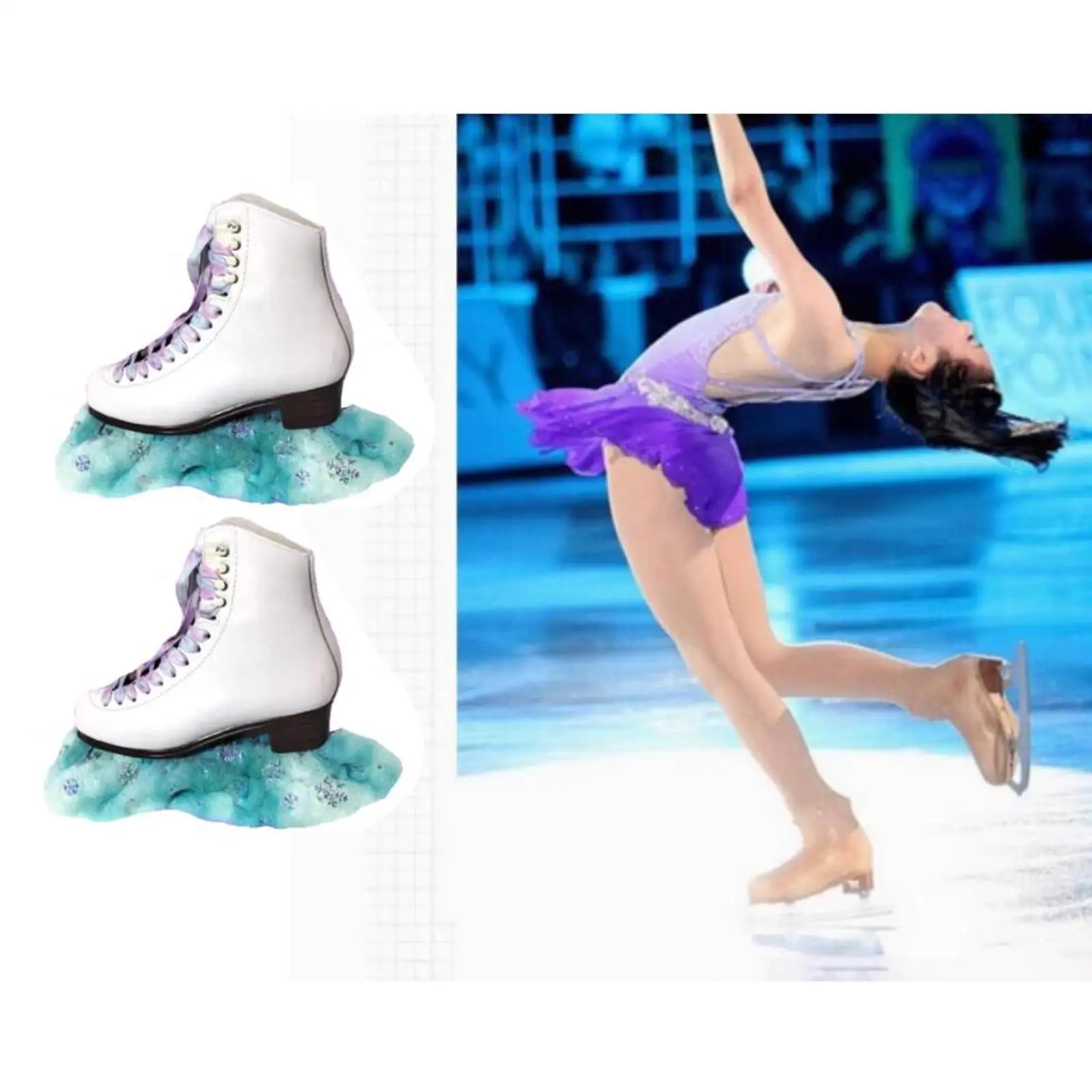 Ice Skate Blade Covers Flannel Skate Guards Blade Protector for Men Women Ice Skates Hockey Skates Adults Figure ice skate protector,hockey blade protector