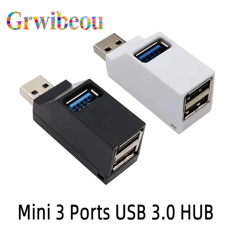 Compact Multi-Port USB 3.0 Hub and Charging Adapter
