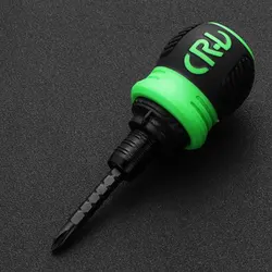 Compact Ratchet Screwdriver Set with Telescopic Detachable Steel Heads - Ideal for Repairs and Hand Tools (Green 1)