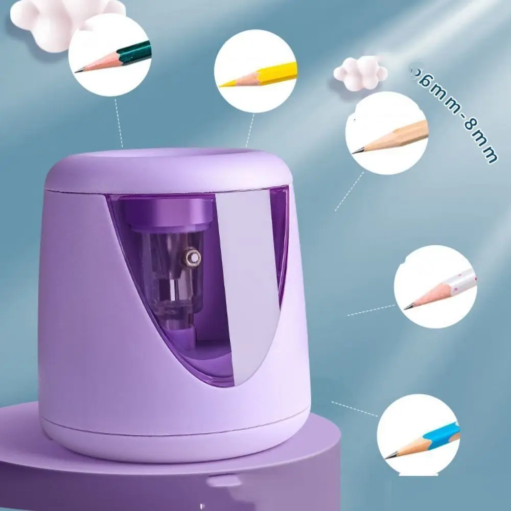 장식 스티커 포함 사무실 학교 용품 전기 연필깎이 스위치 자동 창의적인 문구 기계 도구