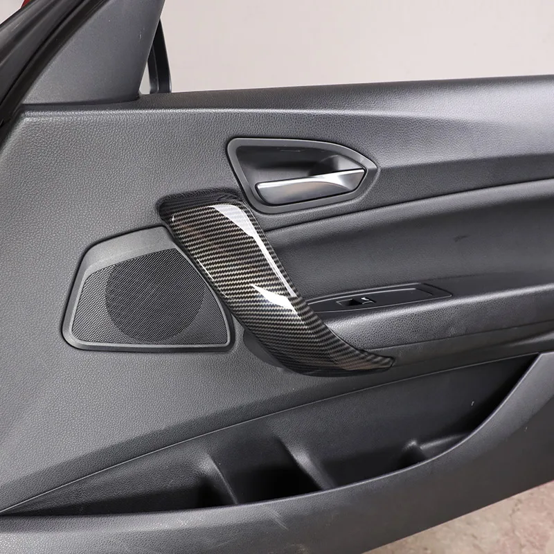 Armrest Panel Cover For BMW 1 2 Series F20 F21 F22 F23 2012- ABS Carbon Fiber Car Inner Door Armrest Handle Cover Trim Sticker Car Accessories