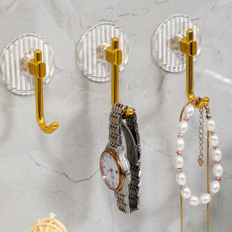 

Акриловый роскошный настенный крючок без отверстий, украшение для дома, прочный клейкий крючок для полотенец в ванную комнату, крючок для чистки без гвоздей