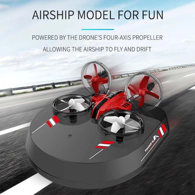 L6082 Air Genius RC Quadcopter Airplane Tiny Whoover All-In-One DIY 2.4G RC Drone For Kids Gift RTF Quadcopter Red Airplanes 4