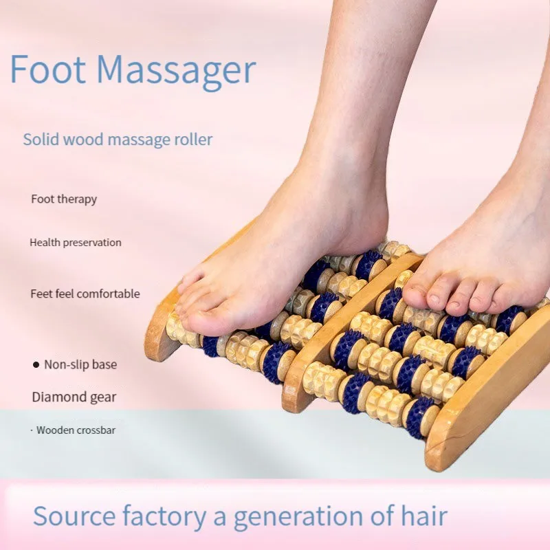 

Массажер для ног, нескользящий латексный массажер из массива дерева, 6 рядов