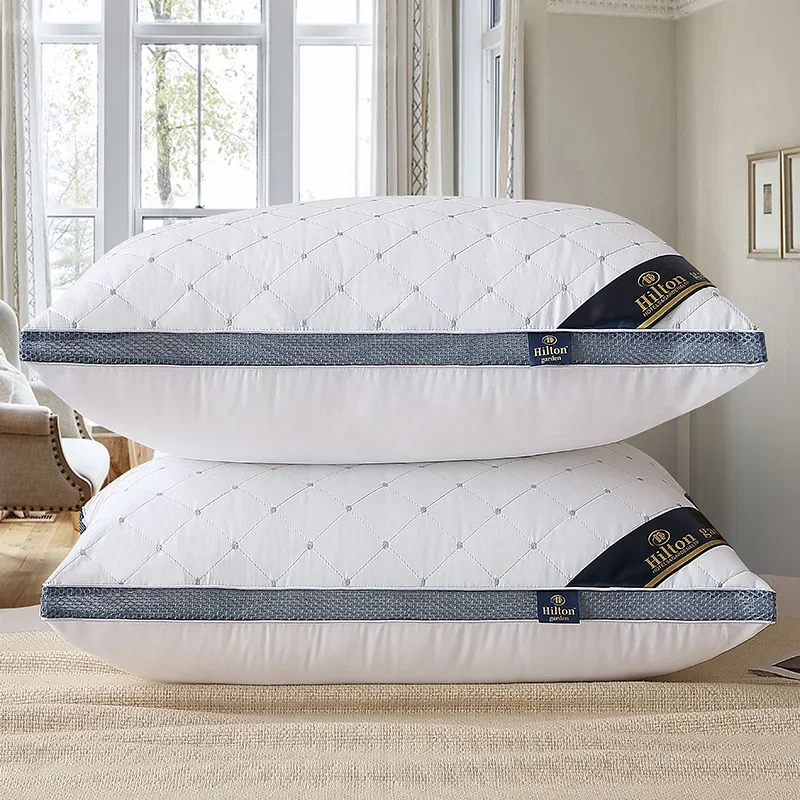 2 Pcs Hilton Pillow Support Cervical Vertebra To Help Sleep Single Home Does Not Collapse Pillow Core 48x78cm 5