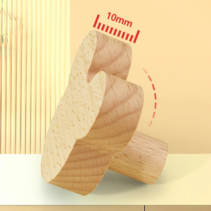 Door Handles Cabinet Handles Cute Animal Wooden For Cabinets Drawers Kitchen Cupboard Wardrobe