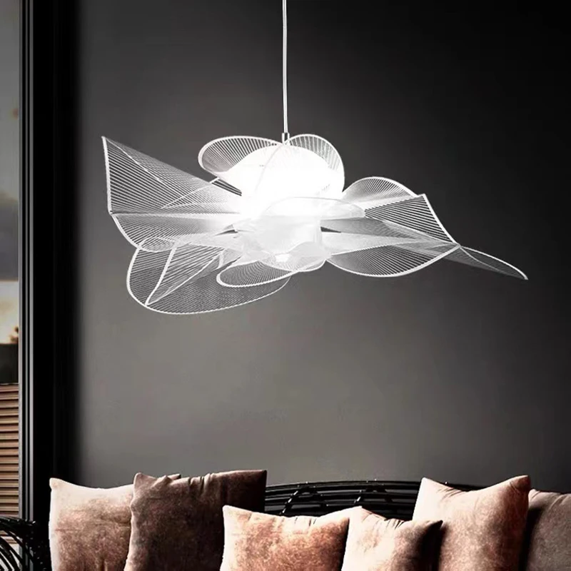 Italian Slamp Light Restaurant Simple Modern Creative  Bedroom Study Designer Living Room Flower Chandelier
