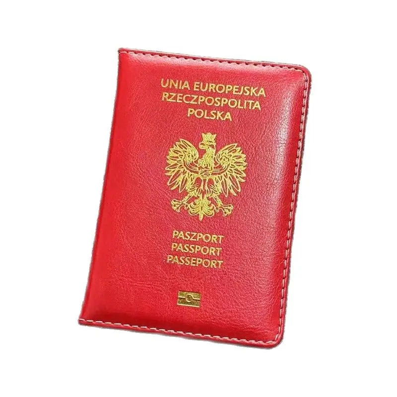 여권케이스 블랙 이스라엘 여권 커버 - 여성용, Pu 가죽, 여행 필수품, 핑크 케이스 포함 9 Poland Passport Holder 남성 여성 가죽 Polskap Passport Protector Card Case Wallet for Polish Paszport