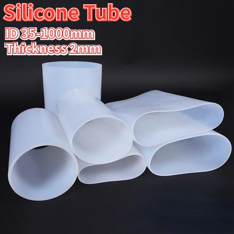 

1Meter Industrial Grade High Temp Resistant Silicone Rubber Hose Oversize Pipe Large Tube Inner Dia 35-1000mm Thickness 2mm