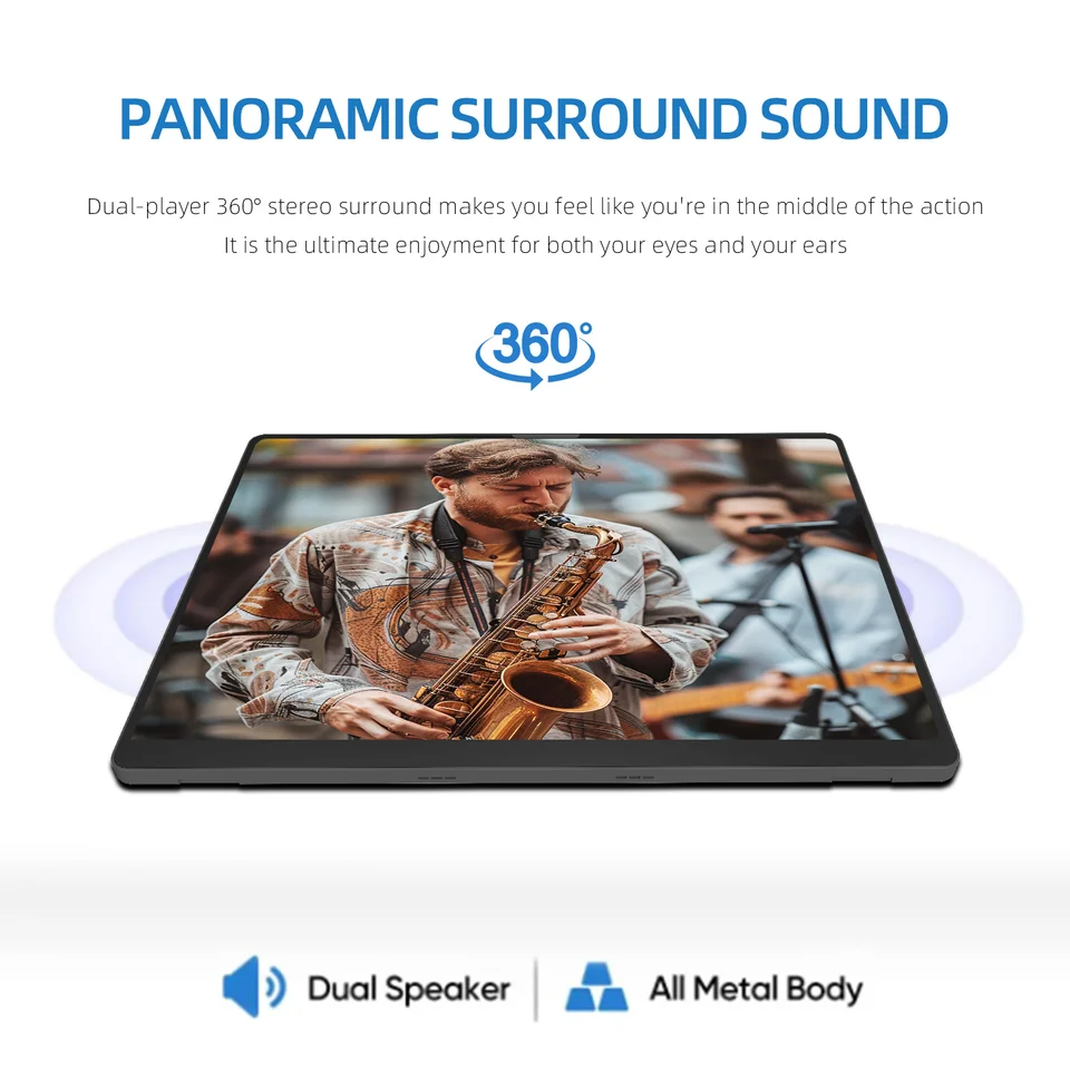 ZSUS 10.5 インチポータブルモニター 1280P 100%sRGB 15:10 低ブルー