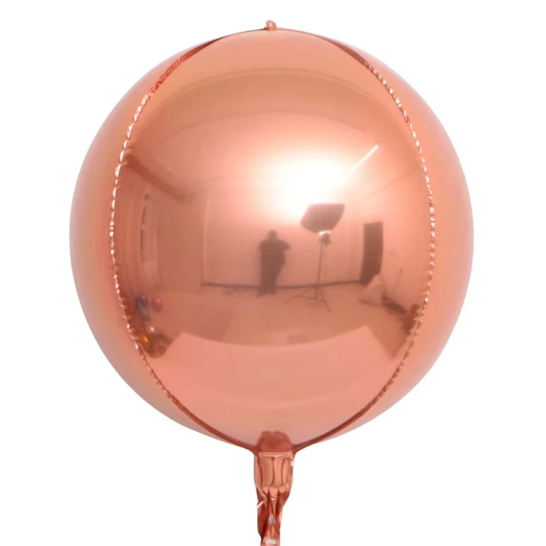 Large Metallic Silver and Gold Round Foil Balloons for Celebrations and Events