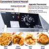Commercial Deep Fryer with Basket, 3400W 12.7QT/12L, Detachable Large Capacity Stainless Steel Countertop Electric Oil Fryer wit 5