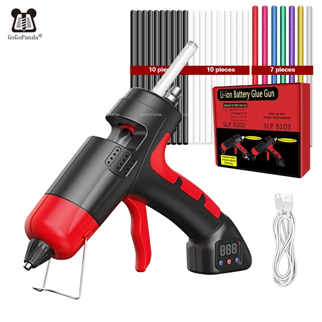 Hot Melt Glue Gun Adjustable  Hot Glue Gun Battery Operated - 40w Electric  Hot Melt - Aliexpress