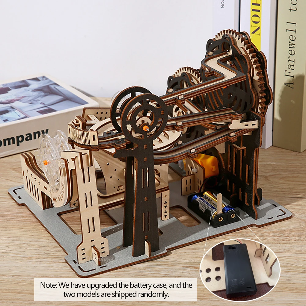 DIY Assemble 3D Wooden Puzzle Marble Run Set - Mechanical Model Building Kits for Adult Kids - STEAM Educational Toys and Gifts 6