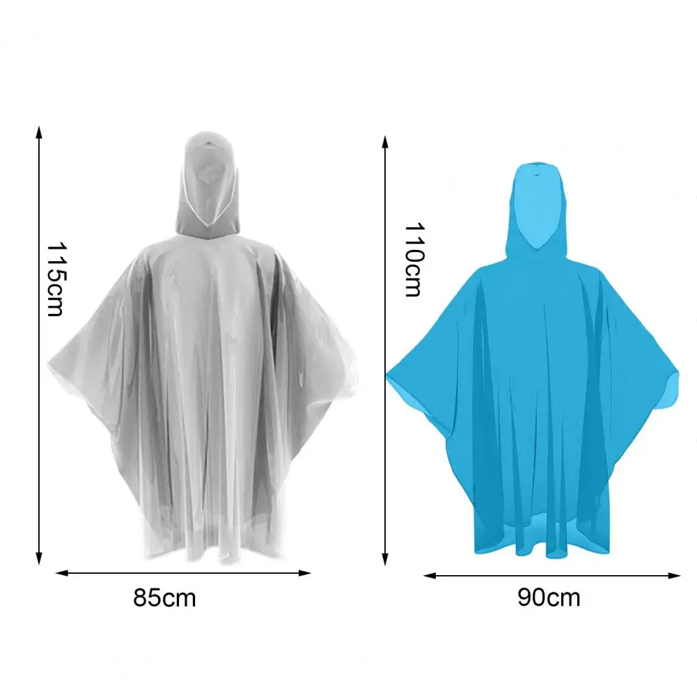 1 Set Raincoat Lightweight Disposable Rain Poncho Durable Convenient Hooded Rain Cape for Adults Children