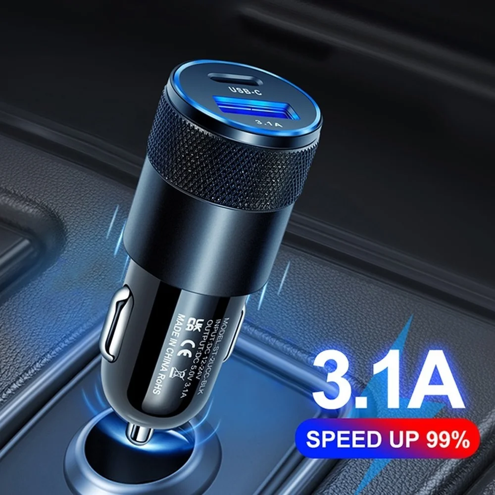USB Car Adapter Quick Charge QC 3.0 20W PD Type C Fast Charger for iPhone 14 13 12 Pro Max Xiaomi Redmi Samsung S23 Mobile Phone phone charger car charger phone charger adapter car phone charger