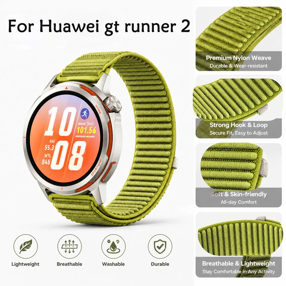 Rugged 22mm Special Nylon Watch Strap Replacement