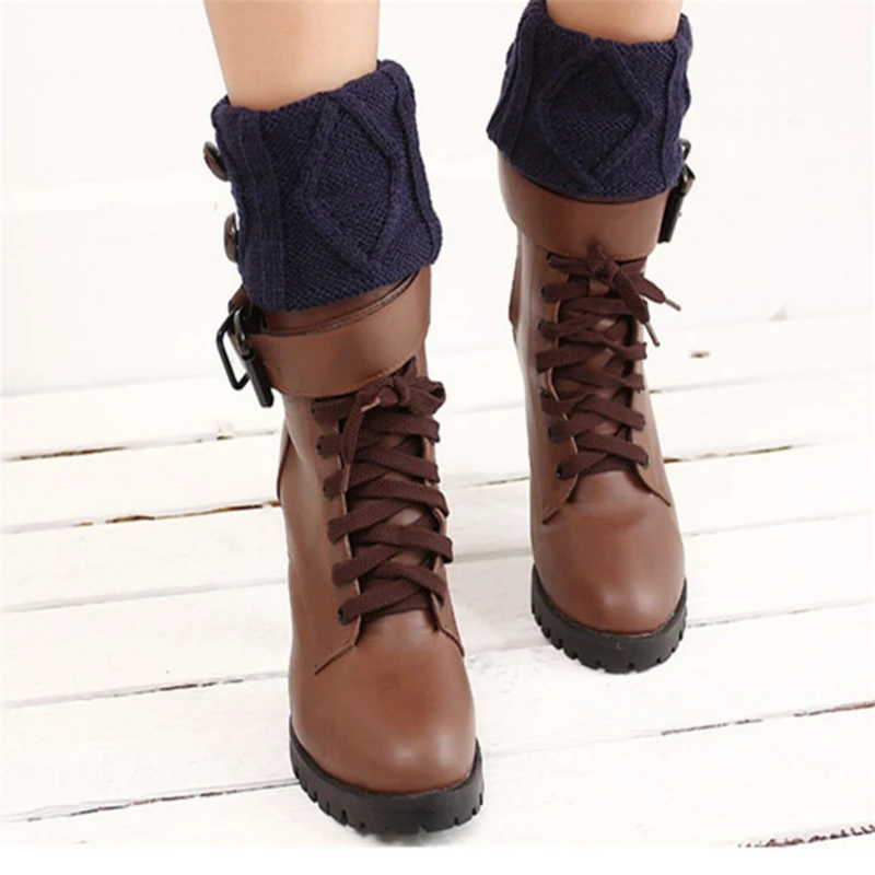 Women Crochet Boot Leg Warmers Boot Cover Keep Warm Socks Calcetines Mujer