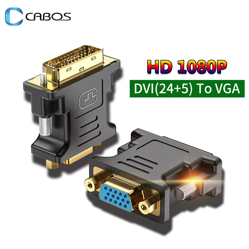 Адаптер для видеокарты 1080P Женский переходник с DVI на VGA адаптер HD ПК проектора HDTV |