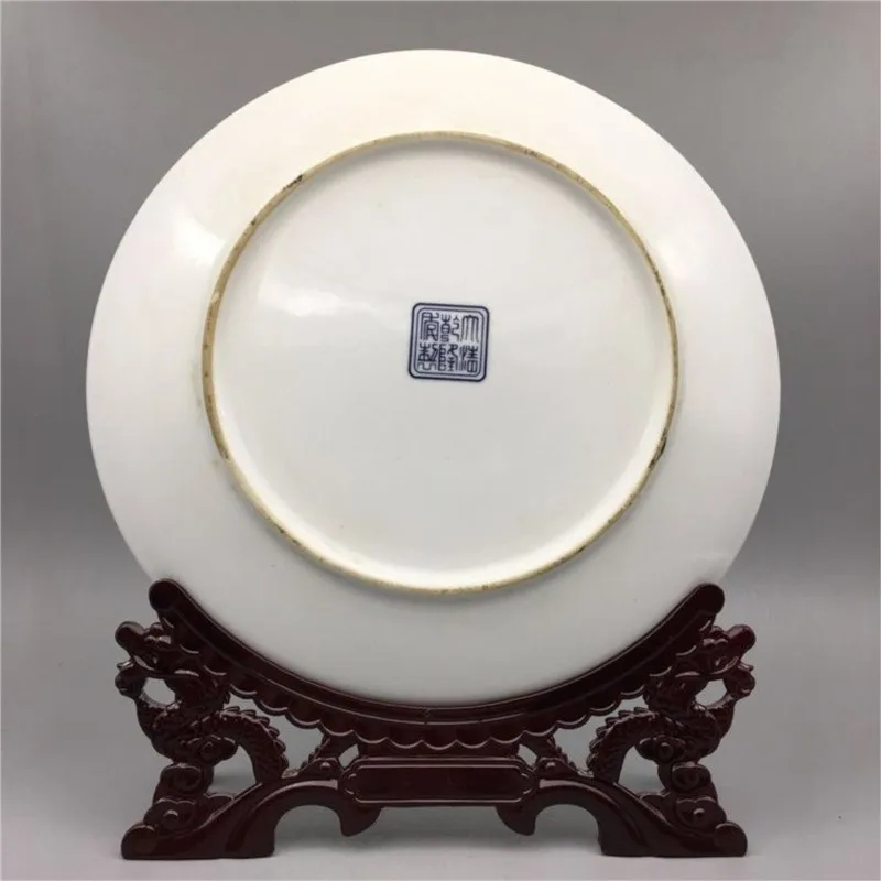 Jingdezhen Antique Porcelain Blue And White Figures Porcelain Decor Plate Ornament Chinese Home Study Decoration Ornament ZF277 6