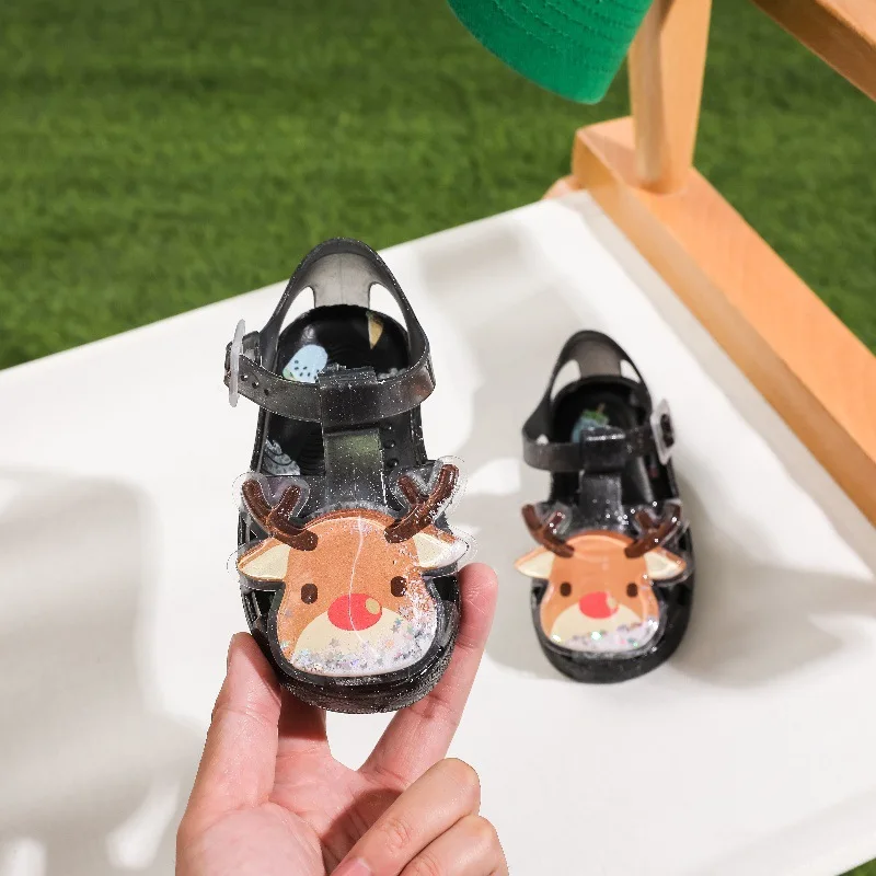 Fashion Girls' Sandals Summer Boys' Shoes Anti Slip Kids Sandals Soft Soled Girls' Shoes Minimalist Baby Crystal Shoe