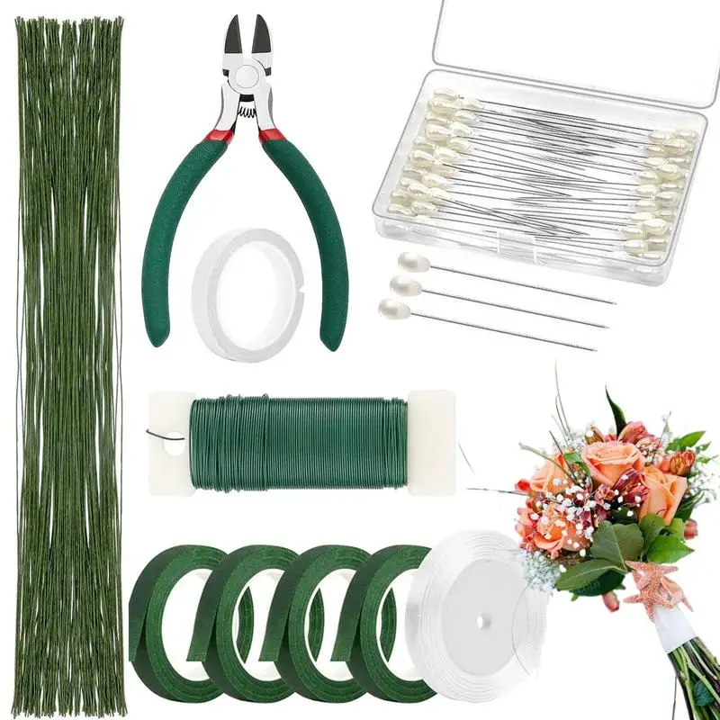 Floral Arranging Supplies Flower Arrangements Supplies Bouquet Stem Wrap  Trimming Scissors Double-Sided Tape Wire Corsage Pin - AliExpress