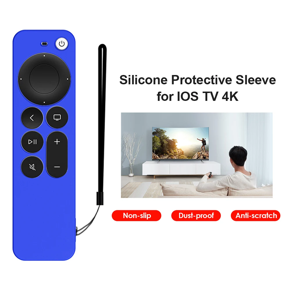 silicone remote cover Protective Case Remote Control Shockproof Protection for Apple TV 4K Portable Silicone Remote Control Cover Anti-Fall