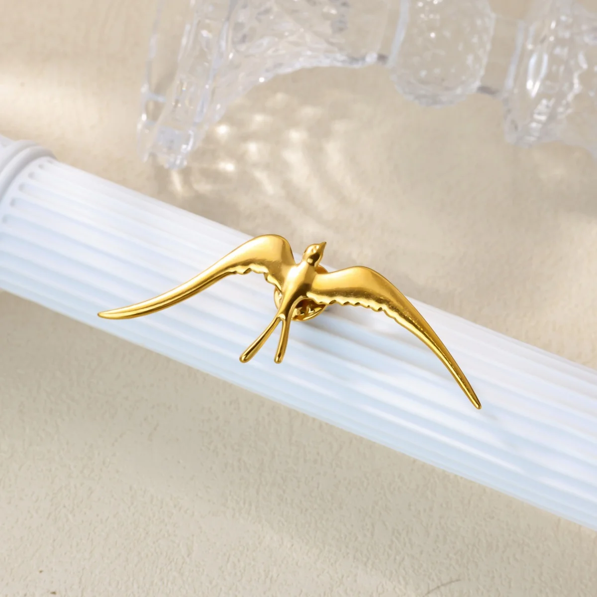 Stainless Steel Brooch Nameplate Pins Women Men