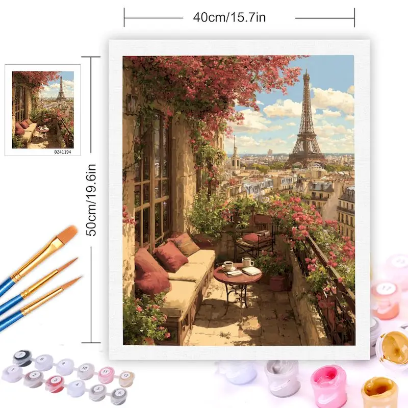 GATYZTORY City Paint By Number Picture On Canvas 2