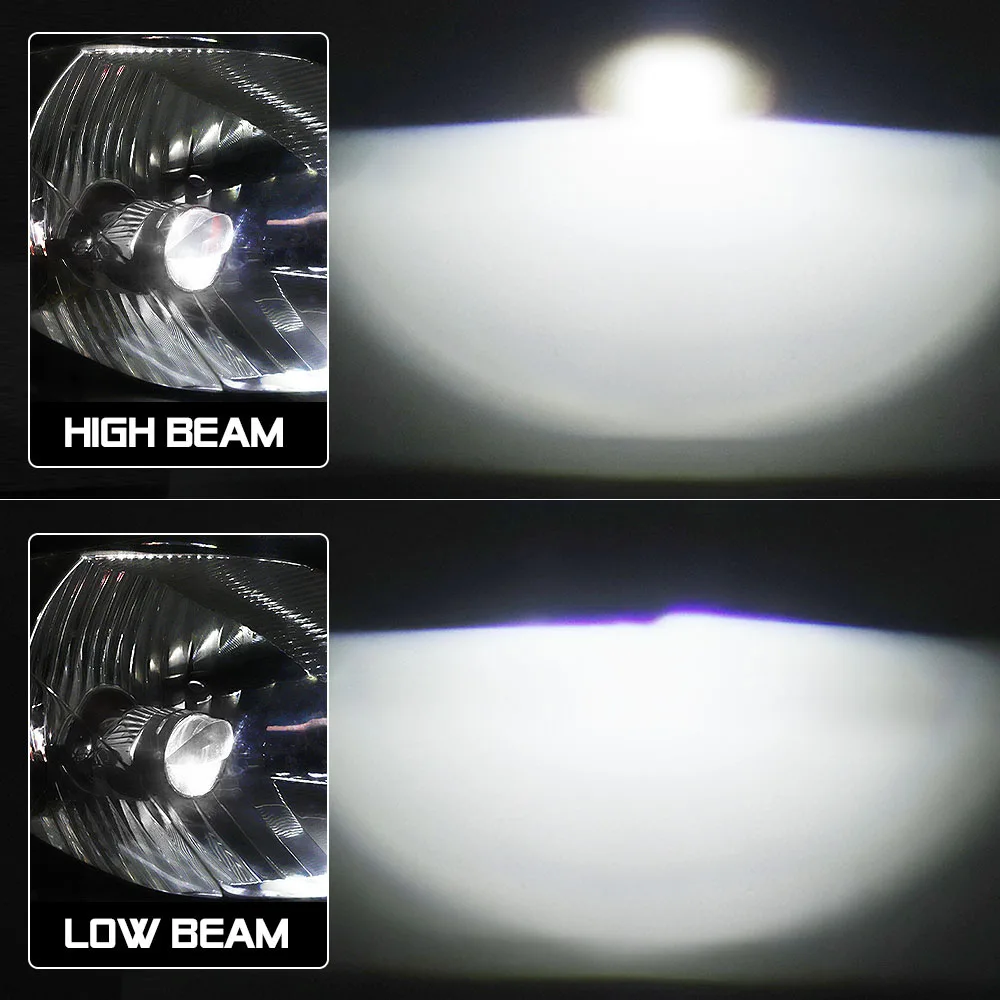 H4 LED RHD/LHD Bi-LED Projector Headlight Lens Automobles Bulb LED H4 Headlamp Conversion Kit Hi/Lo Beam Headlight 12V 24V 6500K