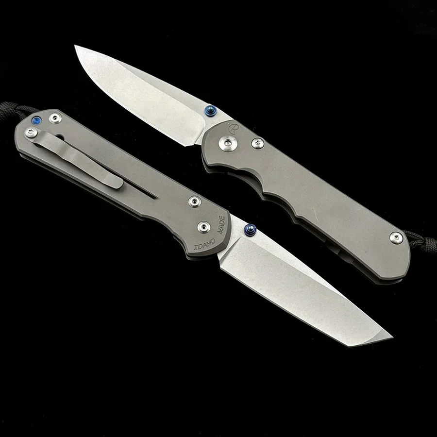 Chris Reeve Large Inkosi 21TH/25TH  Anniversary Titanium Handle Folding Knife Outdoor Camping Hunting Pocket Knife 3