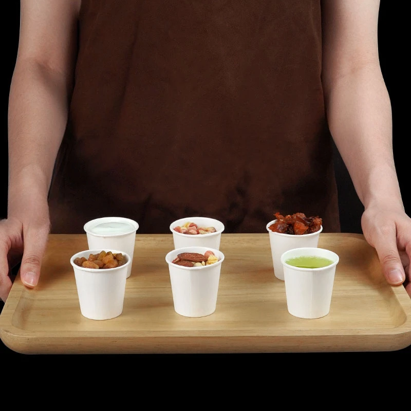 50PCS Disposable Small Paper Cups Coffee Candy Disposable Mini Paper Cups Supermarket Tasting Event Hotel Coffee Beverage Candy