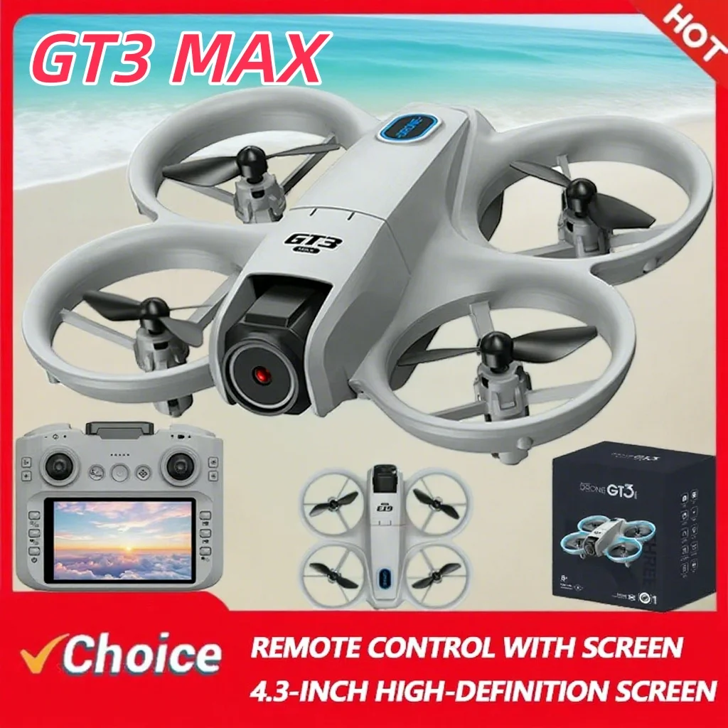 새로운 GT3 미니 드론 4K HD 카메라 WiFi FPV RC 쿼드콥터, 360 °   플립 헤드리스 모드 원키 리턴 고도 유지, 어린이 장난감 선물