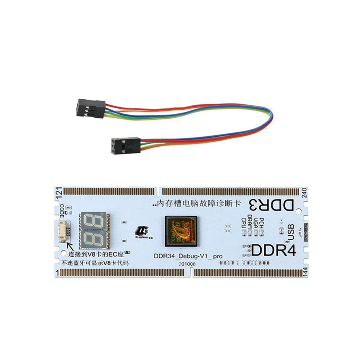 Laptop/Desktop Motherboard Memory Slot DDR3/DDR4 Diagnostic Analyzer Test Card Notebook for DDR3/4 Repair