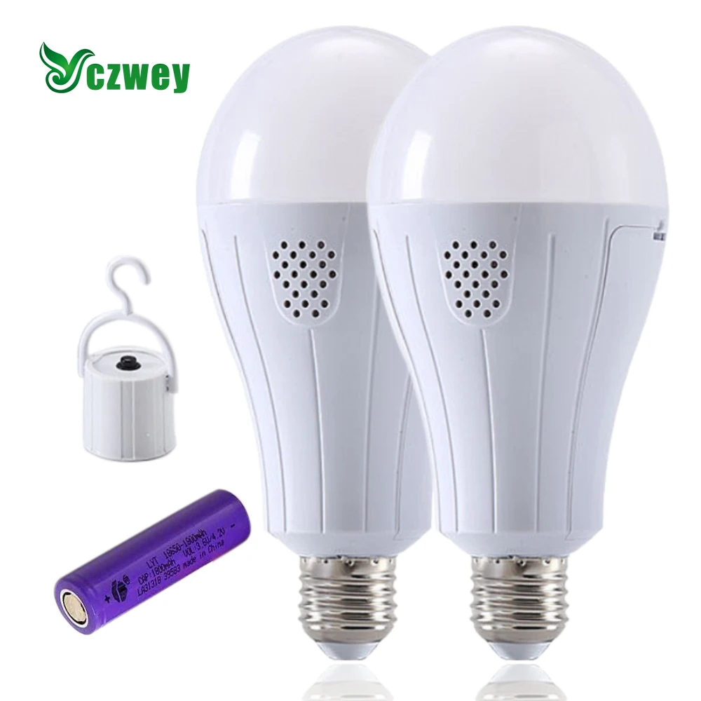  LED Emergency Bulb E27 LED Lamps Rechargeable 220V LED Lights Bulb For Home Factory Corridor Basement Garage Warehouse Dropship 