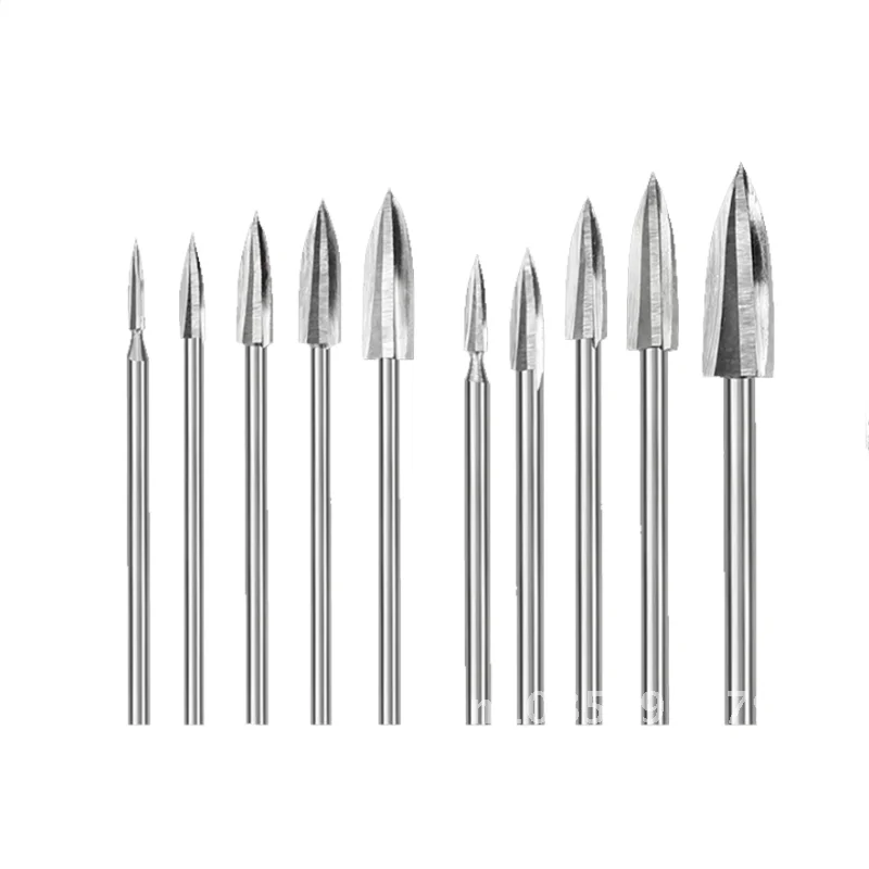Wood Carving Tools, 5 Pcs HSS Engraving Tool Drill Accessories for Rotary Tools 1/8