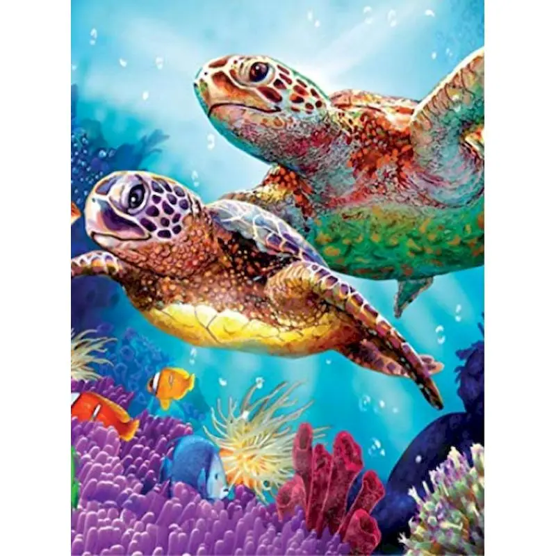 

GATYZTORY Paint By Number Sea Turtle Hand Painted Paintings Art Drawing On Canvas Gift DIY Pictures By Numbers Kits Home Decor