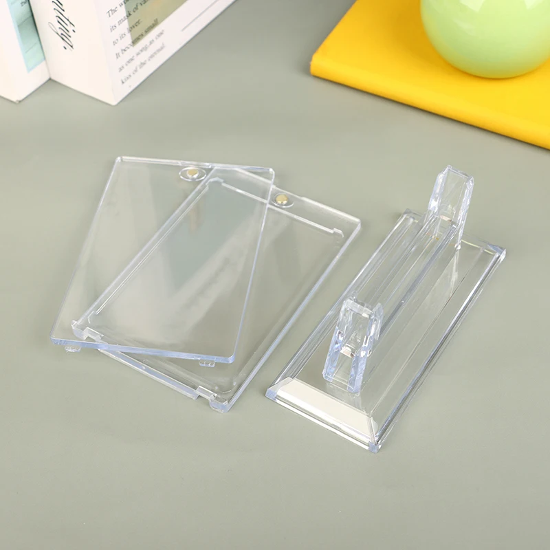 Magnetic Card Holder With Card Stand 35Pt For Trading Cards Baseball Protector Case Magnet Top Loaders Sports Cards
