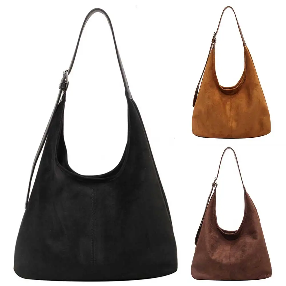 Suede Women Shoulder Bag Large Capacity Tote