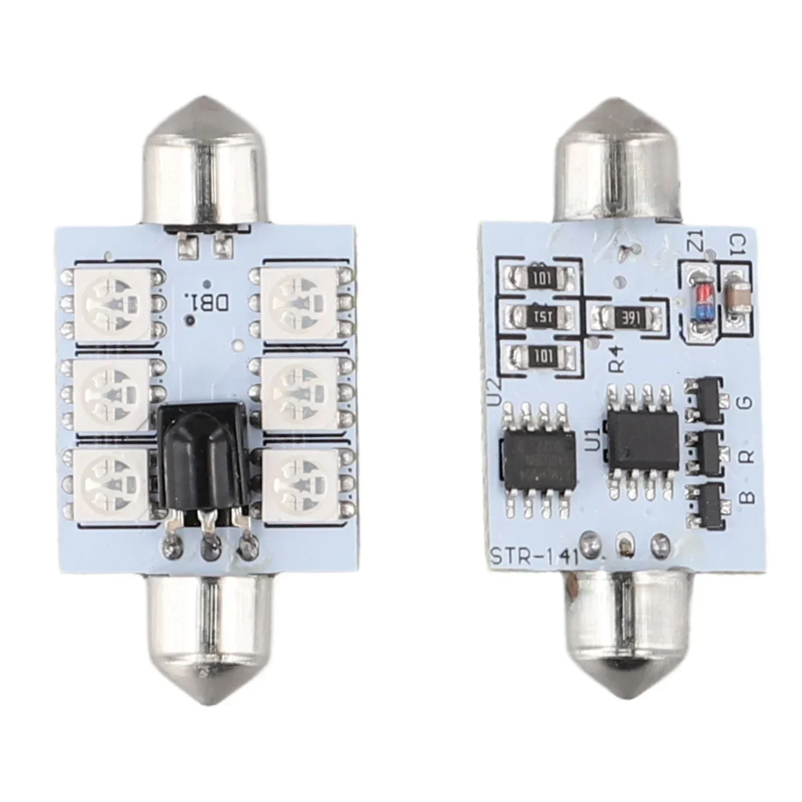 2 PCS/Set Reading Light Controlled By Dome Reading Light Remote Control Car Interior Flash Mode Multi Color Controlled